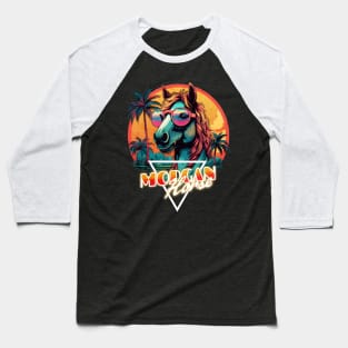 Retro Wave Morgan Horse Miami Baseball T-Shirt